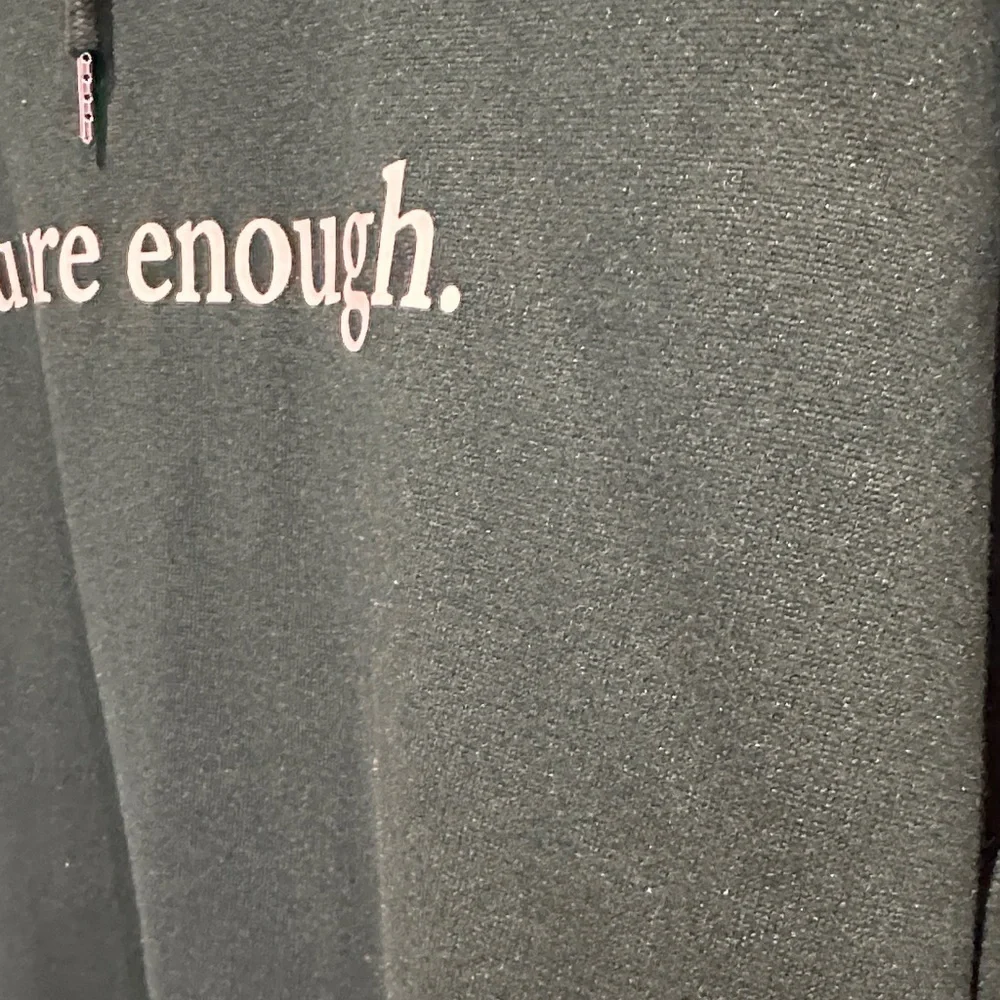 Dark Green Hoodie with Inspirational Text size medium - Picture 3 of 5